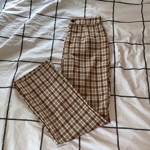 Straight leg slight flare trousers